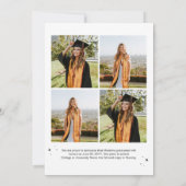 Modern minimalistisch Star Arch 5 Photo Afstuderen Aankondiging (Achterkant)