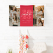 Modern minimalistisch stijgend Afstudeerder | Rood Spandoek (Insitu)