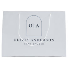Modern Minimalistisch Stofblauw Salon Product Logo