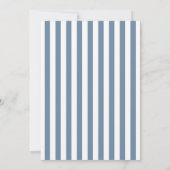 Modern minimalistisch stoffig blauw script Baby sh Kaart (Achterkant)