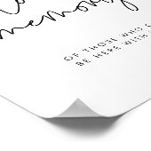 Modern minimalistisch 'Ter liefdevolle herinnering Poster (Hoek)