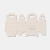 Modern minimalistisch terracotta script dank u bedankdoosjes (Uitgevouwen)