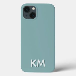 Modern minimalistisch Tonal Monogram iPhone 13 Hoesje