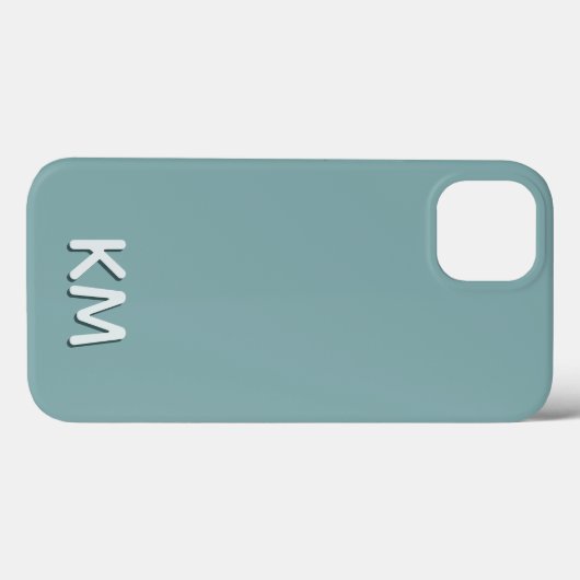 Modern minimalistisch Tonal Monogram Case-Mate iPhone Case (Achterkant (horizontaal))