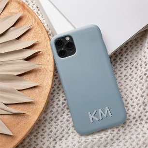 Modern minimalistisch Tonal Monogram iPhone 16 Hoesje