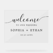 Modern Minimalistisch Trouw Welkom Acrylaat Bord (Voorkant)