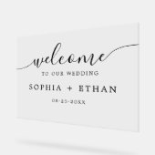 Modern Minimalistisch Trouw Welkom Acrylaat Bord (Hoek)