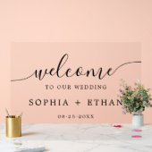 Modern Minimalistisch Trouw Welkom Acrylaat Bord (Huwelijk)