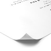 Modern Minimalistisch Trouwdessertbar Menu Bord Poster (Hoek)