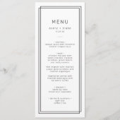 Modern Minimalistisch Trouwmenu / AVERY Suite Menu (Voorkant)