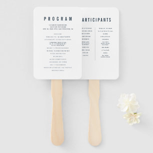 Modern + minimalistisch Typografie Wedding Program Handwaaier