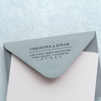 Modern minimalistisch Typografiesvouwadres Zelfinktende Stempel