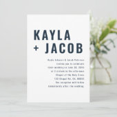 Modern + Minimalistisch uitnodigen voor een Typogr Kaart (Staand voorkant)