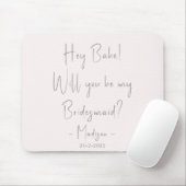 Modern Minimalistisch Uitnodigingsscript voor Brui Muismat (Met muis)