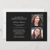 Modern minimalistisch uniek inktscript 3 Foto Afst Aankondiging (Achterkant)