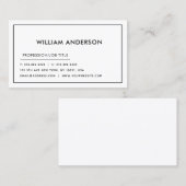Modern minimalistisch vakgebied  visitekaartje (Voorkant / Achterkant)