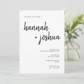 Modern minimalistisch | Verandering van weddenscha Aankondiging (Staand voorkant)