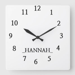 Modern minimalistisch vierkante klok