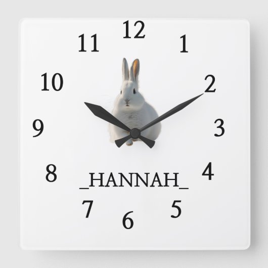 Modern minimalistisch vierkante klok (Voorkant)