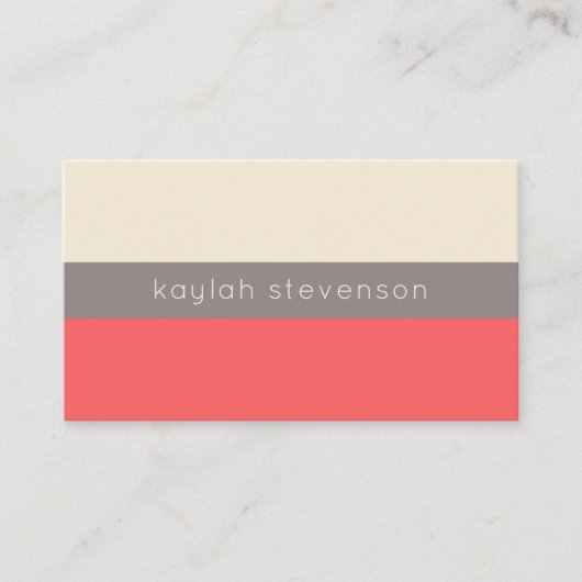 Modern minimalistisch Visitekaartje | Koraal (Voorkant)