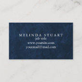 Modern minimalistisch Visitekaartje met blauw crèm (Achterkant)