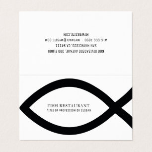 Modern minimalistisch visrestaurant Logo Visitekaartjes