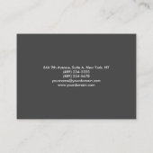 Modern minimalistisch vrouwelijk grijs wit visitekaartje (Achterkant)