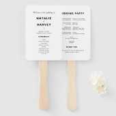 Modern minimalistisch weddenschap Hand Fan Handwaaier (Voorkant en achterkant)