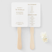Modern minimalistisch weddenschap Hand Fan Handwaaier (Voorkant en achterkant)