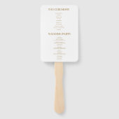 Modern minimalistisch weddenschap Hand Fan Handwaaier (Achterkant)