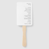 Modern minimalistisch weddenschap Hand Fan Handwaaier (Achterkant)