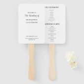 Modern minimalistisch weddenschap handwaaier (Voorkant en achterkant)