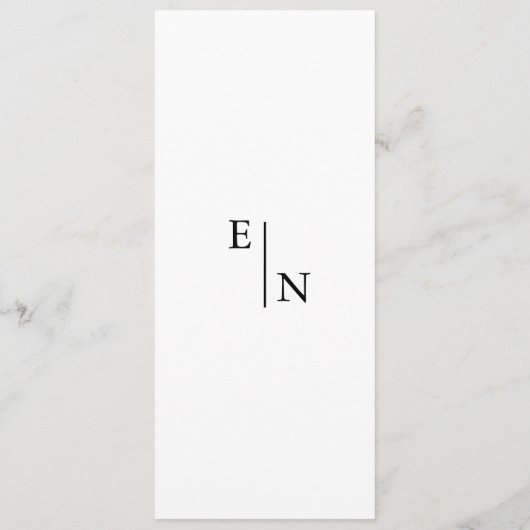 Modern Minimalistisch Weddenschap Menu (Achterkant)