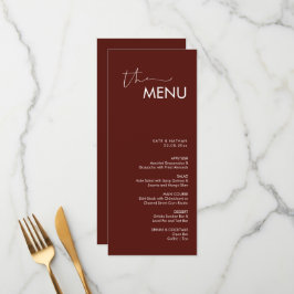 Modern Minimalistisch Weddenschap Menu