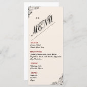 Modern Minimalistisch Weddenschap Menu (Voorkant / Achterkant)