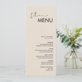 Modern Minimalistisch Weddenschap Menu (Staand voorkant)