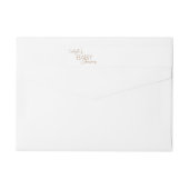 Modern minimalistisch wit Baby shower retouradres (Achterkant)