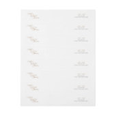 Modern minimalistisch wit Baby shower retouradres (Vel)