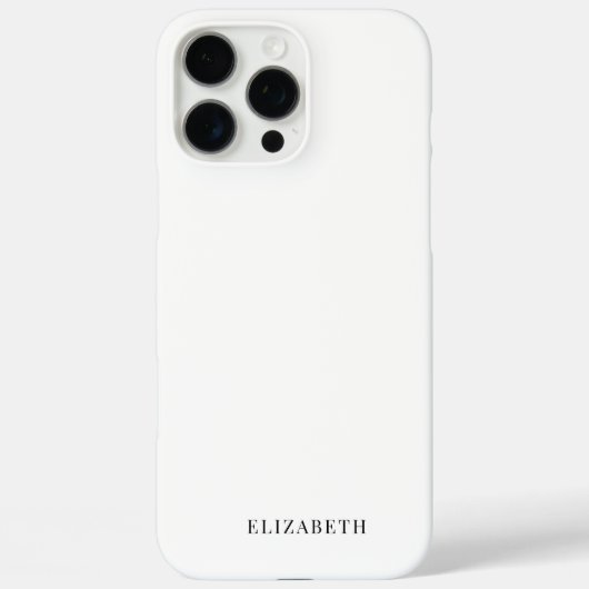 Modern minimalistisch wit Case-Mate iPhone case (Achterkant)