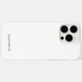 Modern minimalistisch wit Case-Mate iPhone case (Achterkant (horizontaal))