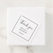 Modern minimalistisch wit dank u bedankjes labels (In situ)