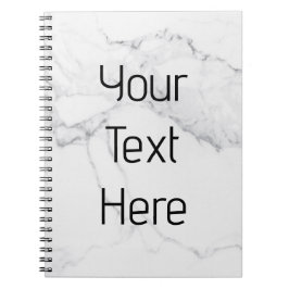 Modern minimalistisch wit grijs marmeren rots ontw notitieboek