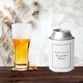 Modern minimalistisch wit op zwart blikjeskoeler