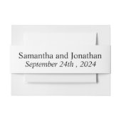 Modern minimalistisch wit op zwart uitnodigingen wikkel (Voorkant Voorbeeld)