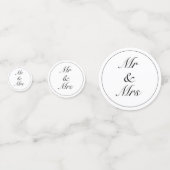 Modern minimalistisch withuwelijk confetti (Voorkanten)