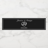 Modern minimalistisch withuwelijk waterfles etiket (Enkel label)