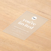 Modern minimalistisch zakelijk evenement acryl uitnodigingen (Laagn)