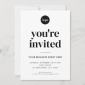 Modern minimalistisch zakelijk evenement kaart (Voorkant)