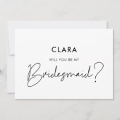 Modern minimalistisch Zal je mijn bruidskaart zijn Kaart (Voorkant)