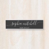 Modern minimalistisch zwart deurteken deurbordje (Voorkant)